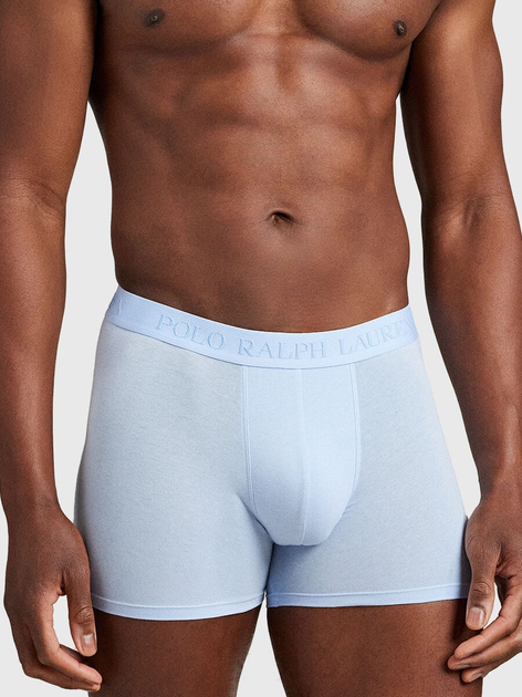 Набір трусів-боксерів чоловічих бавовняних Polo Ralph Lauren 714966105001 M 3 шт Темно-синій/Синій/Блакитний (3616852290154) - зображення 4