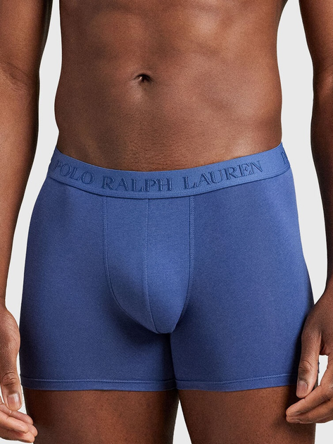 Набір трусів-боксерів чоловічих бавовняних Polo Ralph Lauren 714966105001 XL 3 шт Темно-синій/Синій/Блакитний (3616852293940) - зображення 5