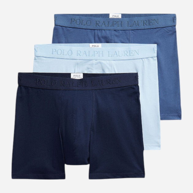 Набір трусів-боксерів чоловічих бавовняних Polo Ralph Lauren 714966105001 2XL 3 шт Темно-синій/Синій/Блакитний (3616852288120) - зображення 1