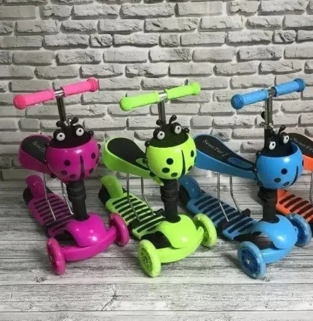Детский самокат Best Scooter 5в1 Божья коровка Синий - Фото 6 Детский самокат Best Scooter 5в1 Божья коровка Синий - изображение 6