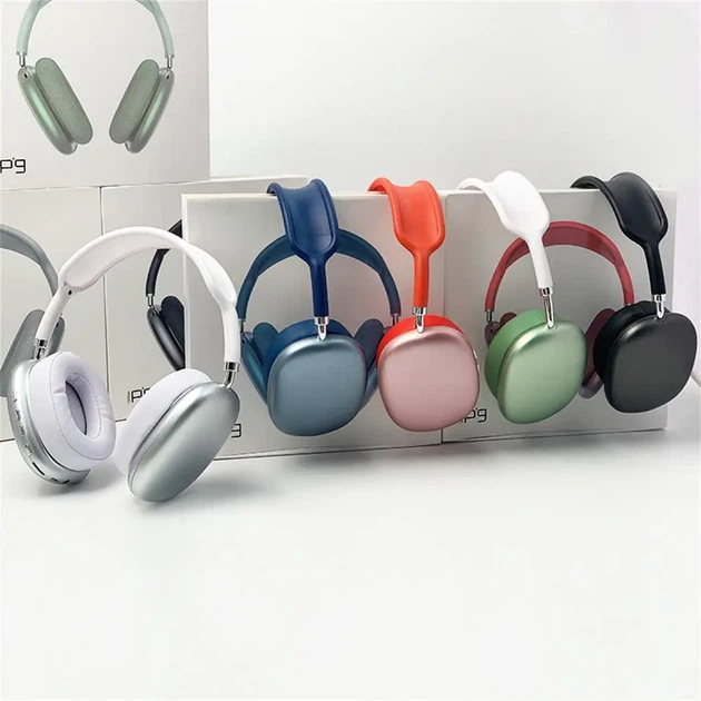 Беспроводные полноразмерные Bluetooth наушники Macaron P9 Max Зеленые - изображение 8