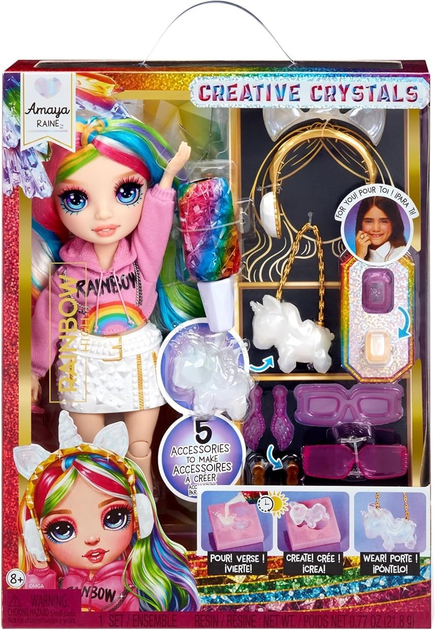 Lalka Rainbow High Creative Crystals Fashion Doll Amaya (121411) (0035051121411) - obraz 1
