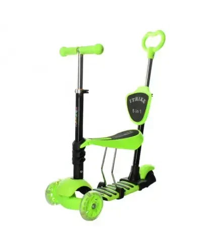 Самокат с сиденьем и родительской ручкой Best Scooter 3в1 Синий - изображение 5