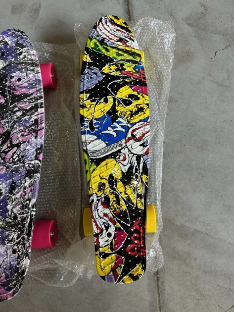 Пенни борд Penny Board Fish Skateboards 22" ABEC-7 с светящимися колесами, синий - Фото 7 Пенни борд Penny Board Fish Skateboards 22" ABEC-7 с светящимися колесами, синий - изображение 7