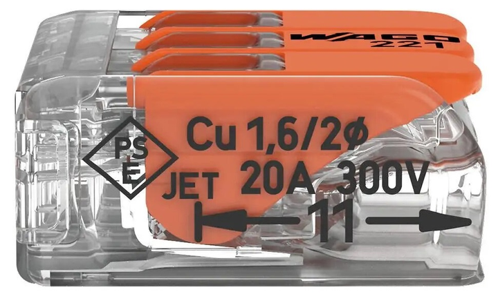 Szybkozłączka Wago na przewód 3 x 0.2-4 mm 50 szt. (221-413) - obraz 2