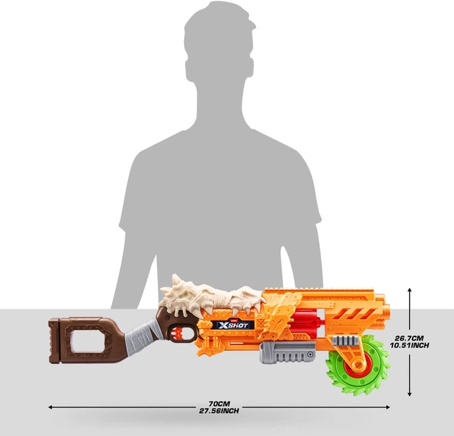 Wyrzutnia Zuru X-Shot Insanity Horrorfire Doomsday 16 strzałek (36732) - obraz 9