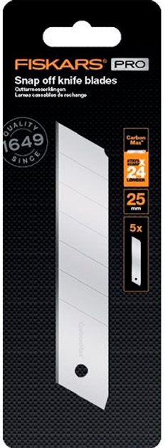 Ostrza wymienne Fiskars Pro CarbonMax 25 mm 5 szt. (1027233) - obraz 1