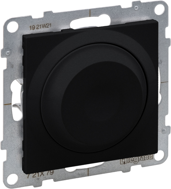 Світлорегулятор поворотний Legrand Suno всі навантаження 300 Вт Чорний 721479 (3414972050197) - зображення 2