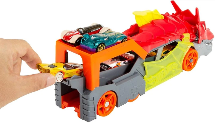 Автовоз Hot Wheels Дракон Транспортер Автовоз Хот Вилс Dragon Launch Transporter Mattel (GTK42) - Фото 2 Автовоз Hot Wheels Дракон Транспортер Автовоз Хот Вилс Dragon Launch Transporter Mattel (GTK42) - изображение 2