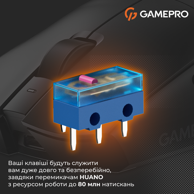 Миша GamePro Genesis Wizard Wireless/Bluetooth/USB Black (GM160B) - Фото 16 Миша GamePro Genesis Wizard Wireless/Bluetooth/USB Black (GM160B) - зображення 16