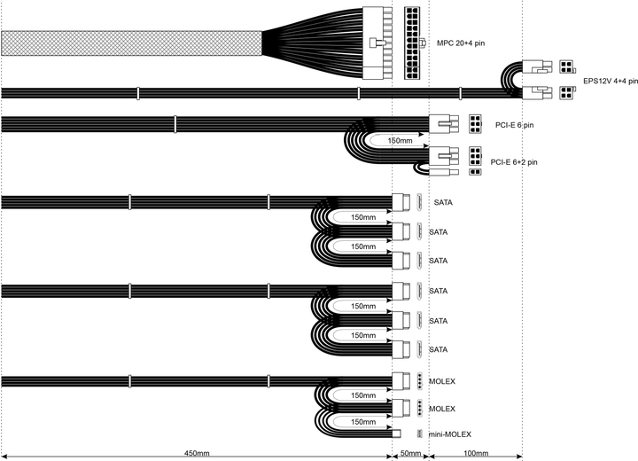 Zasilacz AKYGA ATX AK-U4-600 600W 80+ Bronze - obraz 4