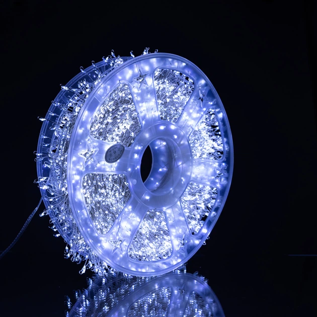 Мерехтлива LED-гірлянда з режимом Флеш / Гнучка світлова нитка на мідному дроті / Святкове підсвічування для вікон і сходів - зображення 4