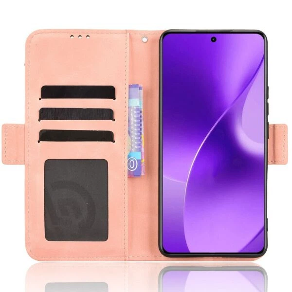 Чехол-книжка с кармашками Deexe Wallet Stand для Realme 15 / 15 Pro - Pink - изображение 5