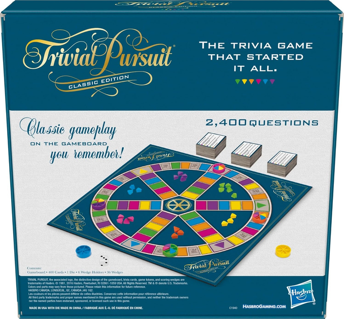 Gra planszowa Hasbro Trivial Pursuit Classic Edition (wersja fińska) C1940FIN (5010993425716) - obraz 3
