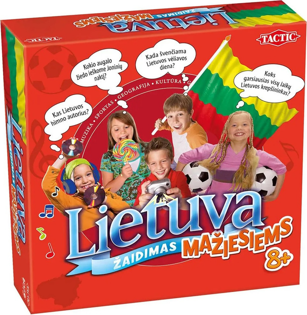 Gra planszowa Tactic Lithuania Trivia Junior (wersja litewska) 1765 (6416739017655) - obraz 1