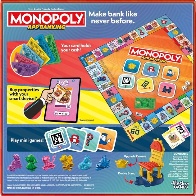 Gra planszowa Hasbro Monopoly App Banking (wersja angielska) G1424LT (5010996333896) - obraz 2