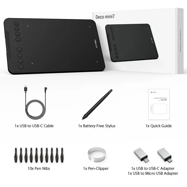 Графический планшет XP-Pen tablet deco mini 7 v2 - изображение 3