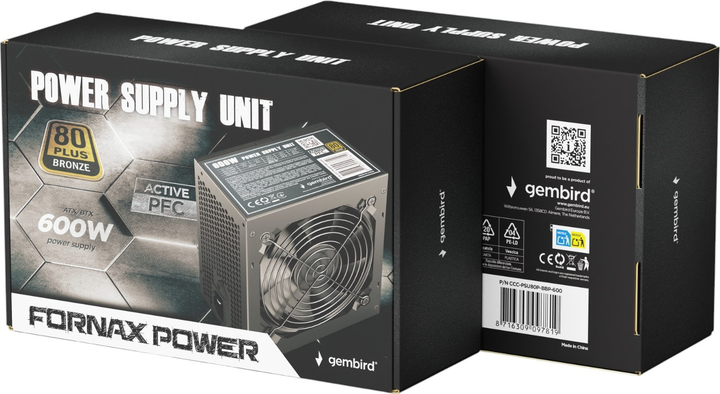 Zasilacz Gembird Fornax Power 600W (CCC-PSU80P-BBP-600) - obraz 10