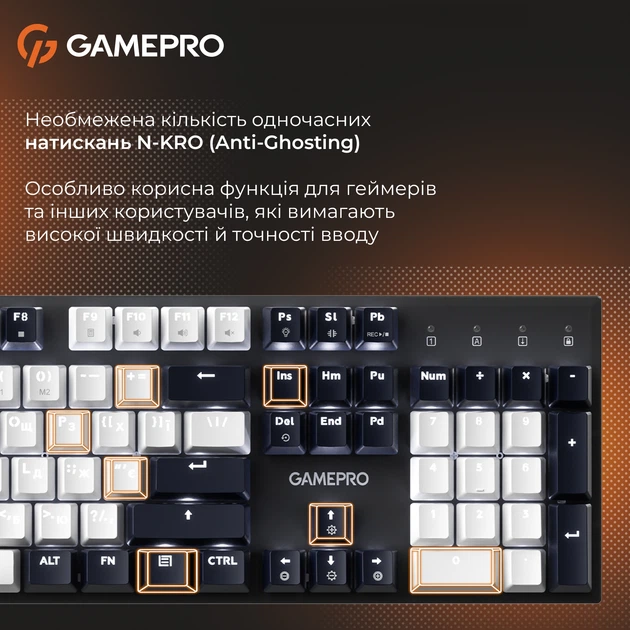 Клавиатура проводная GamePro Genesis Metallic MK144B Outemu Red