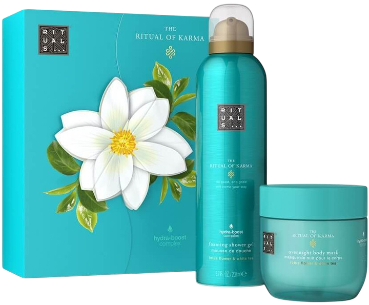Zestaw Rituals The Ritual Of Karma Be Kind To Your Skin Set żel pod prysznic 200 ml + maska do ciała 125 ml (8719134196030) - obraz 1