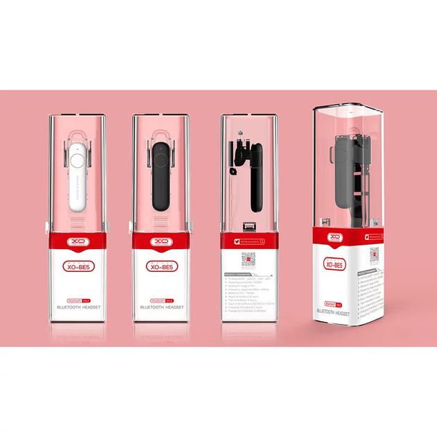 Bluetooth-гарнитура для телефона XO BE5 Белый - Фото 13 Bluetooth-гарнитура для телефона XO BE5 Белый - изображение 13