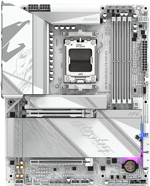 Płyta główna Gigabyte X870 AORUS ELITE X3D ICE (sAM5, AMD X870, PCI-Ex16) - obraz 1