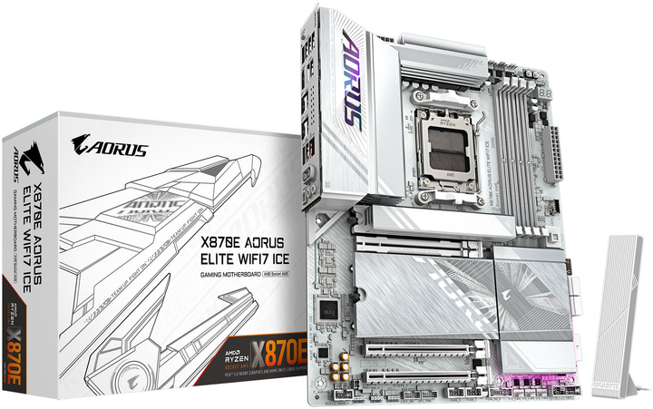 Płyta główna Gigabyte X870E AORUS ELITE WIFI7 ICE (sAM5, AMD X870E, PCI-Ex16) - obraz 5