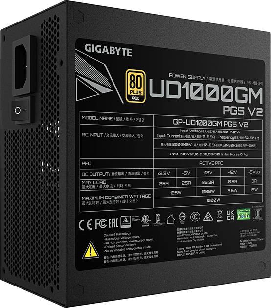 Блок живлення Gigabyte UD1000GM PG5 V2 (GP-UD1000GM PG5 V2) - зображення 6