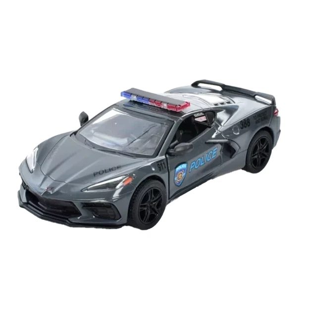 Металева інерційна легкова модель Corvette Police/Firefighter 2021 5", відкриваються двері - Фото 1 Металева інерційна легкова модель Corvette Police/Firefighter 2021 5", відкриваються двері - зображення 1