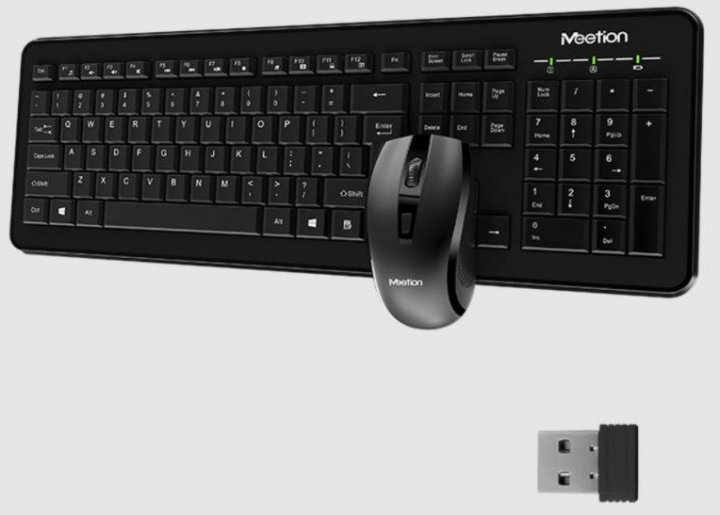Беспроводная клавиатура и мышь Combo MeeTion 2in1 Wireless 2.4G MT-C4120 |RU/EN раскладки| Черный - Фото 9 Беспроводная клавиатура и мышь Combo MeeTion 2in1 Wireless 2.4G MT-C4120 |RU/EN раскладки| Черный - изображение 9