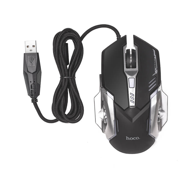 Игровой набор Gaming Combo 2-in-1 клавиатура+мышь HOCO RGB GM12 Черный - Фото 8 Игровой набор Gaming Combo 2-in-1 клавиатура+мышь HOCO RGB GM12 Черный - изображение 8