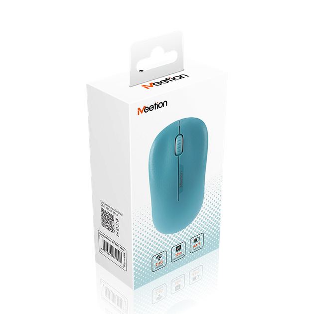 Мишка бездротова оптична MEETION 2.4G MT-R545 Блакитний - зображення 2