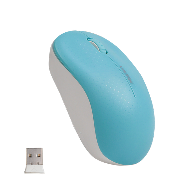 Мишка бездротова оптична MEETION 2.4G MT-R545 Блакитний - зображення 3