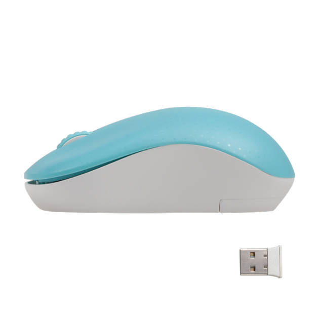 Мишка бездротова оптична MEETION 2.4G MT-R545 Блакитний - зображення 4