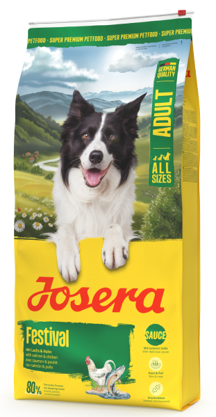 JOSERA Festival 12,5 кг - Корм з м'ясом лосося та соусом для вибагливих собак - Фото 1 JOSERA Festival 12,5 кг - Корм з м'ясом лосося та соусом для вибагливих собак - изображение 1