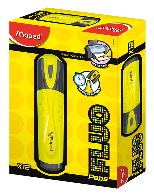 Текст маркер FLUO PEPS Classic, жовтий - зображення 2