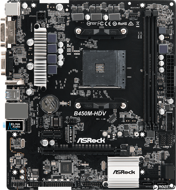 Материнская плата ASRock B450M-HDV (sAM4, AMD B450, PCI-Ex16) – фото ...