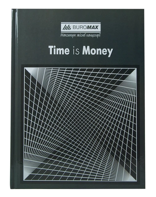 Канцелярська книга Buromax TIME IS MONEY A4 96 л клітина твердий.обл. сірий (BM.2400-109) - зображення 2