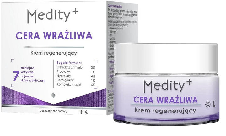 Krem do twarzy Medity+ regenerujący 50 ml (5906323009148) - obraz 1