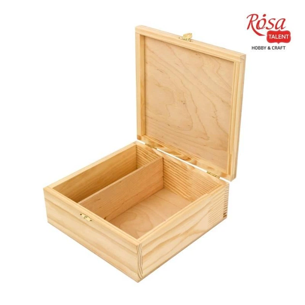 Шкатулка деревянная с замком Rosa Talent 20х20х8см 2 ячейки (4823100189941) - Фото 1 Шкатулка деревянная с замком Rosa Talent 20х20х8см 2 ячейки (4823100189941) - изображение 1