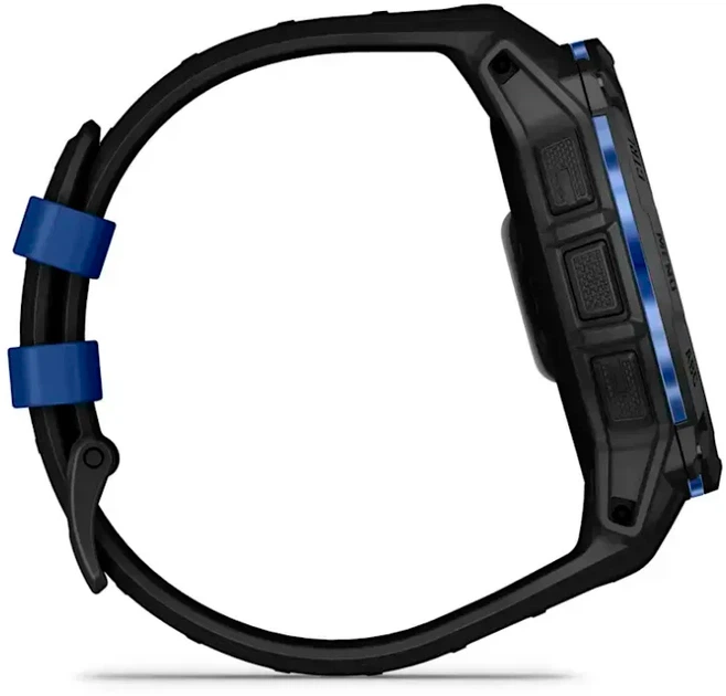 Смарт-годинник Garmin Instinct 3 50mm AMOLED Black with Bolt Blue Accents (010-03020-03) - зображення 4