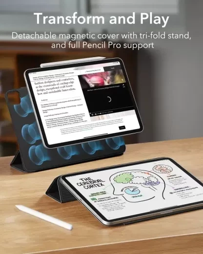 Чехол ESR Rebound Magnetic Case Brilliant White для iPad Pro 11" M5 | M4 (2025 | 2024) (1B1960207) - изображение 2