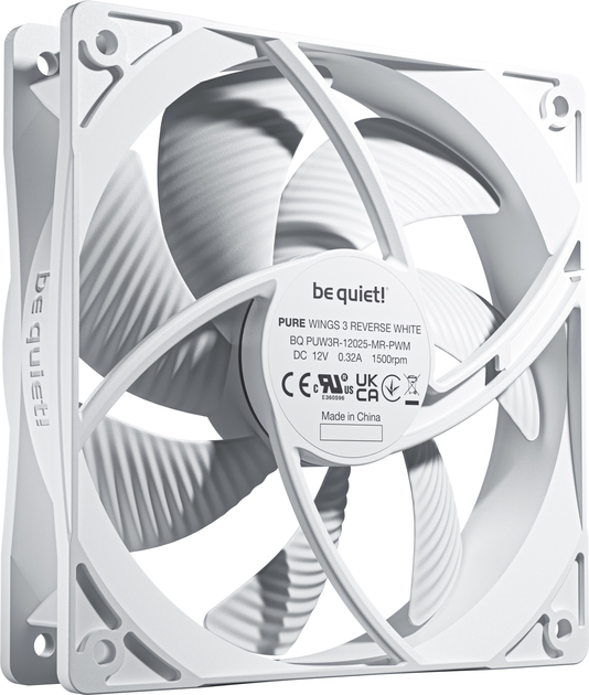 Набір вентиляторів be quiet! Pure Wings 3 120mm PWM Reverse Triple Pack White (BL136) - зображення 2