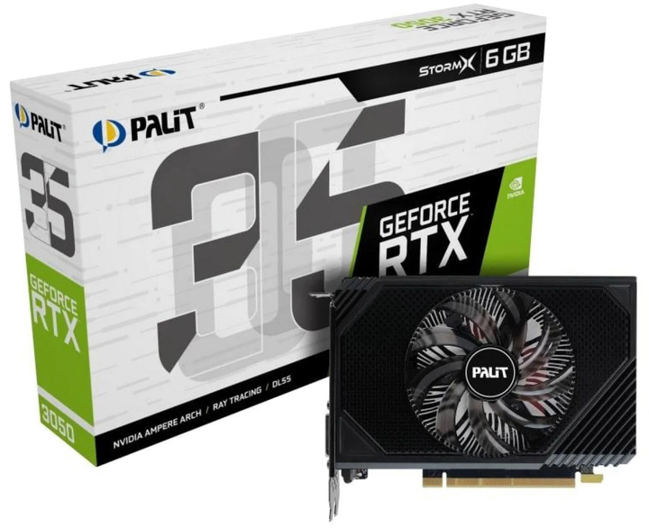 Karta graficzna Palit PCI-Ex GeForce RTX 3050 StormX 6GB GDDR6 (96bit) (1470/14000) (DisplayPort, HDMI, DVI) (NE63050018JE-1072F) - obraz 7