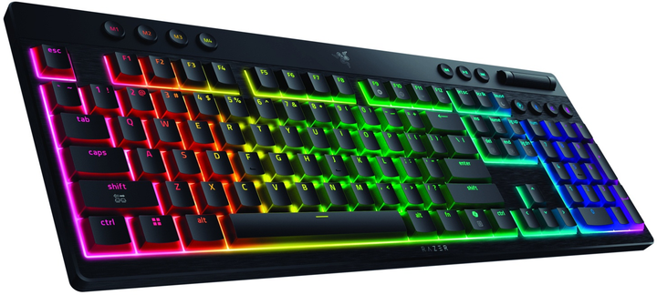 Klawiatura bezprzewodowa Razer BlackWidow V4 Low-Profile Yellow RGB Bluetooth/Wireless/USB Black (RZ03-05271500-R3M1) - obraz 3