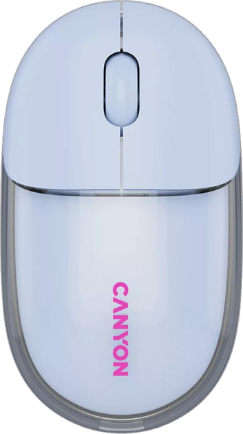 Миша Canyon OnClick 24 Dual-mode Silent Bluetooth/Wireless Transparent/Blue (CNS-CMSW24BL) - зображення 1