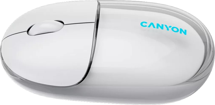 Миша Canyon OnClick 24 Dual-mode Silent Bluetooth/Wireless Transparent/White (CNS-CMSW24W) - зображення 4