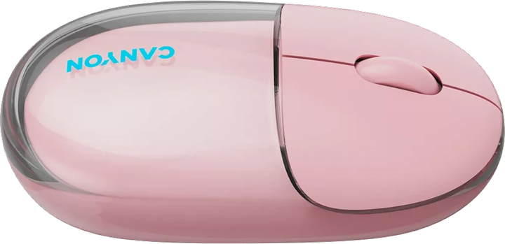 Миша Canyon OnClick 24 Dual-mode Silent Bluetooth/Wireless Transparent/Pink (CNS-CMSW24P) - зображення 6