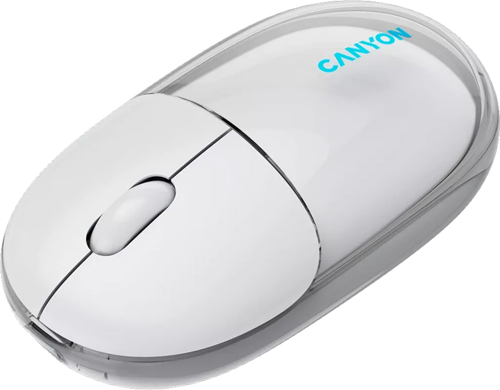 Миша Canyon OnClick 24 Dual-mode Silent Bluetooth/Wireless Transparent/White (CNS-CMSW24W) - зображення 5