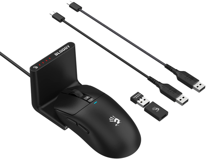 Mysz A4Tech Bloody R72 Pro Duo Wireless/USB Black (4711421000840) - obraz 12